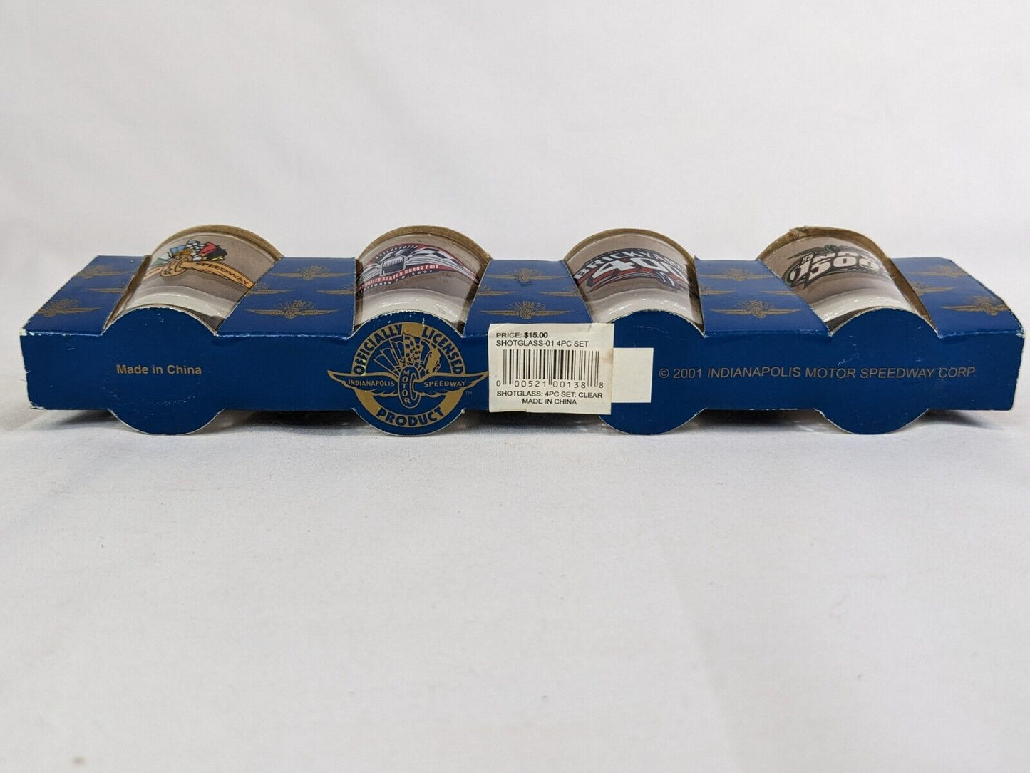 Indianapolis Motor Speedway Exclusive 2001 Collections Set Shot Glass Set of 4