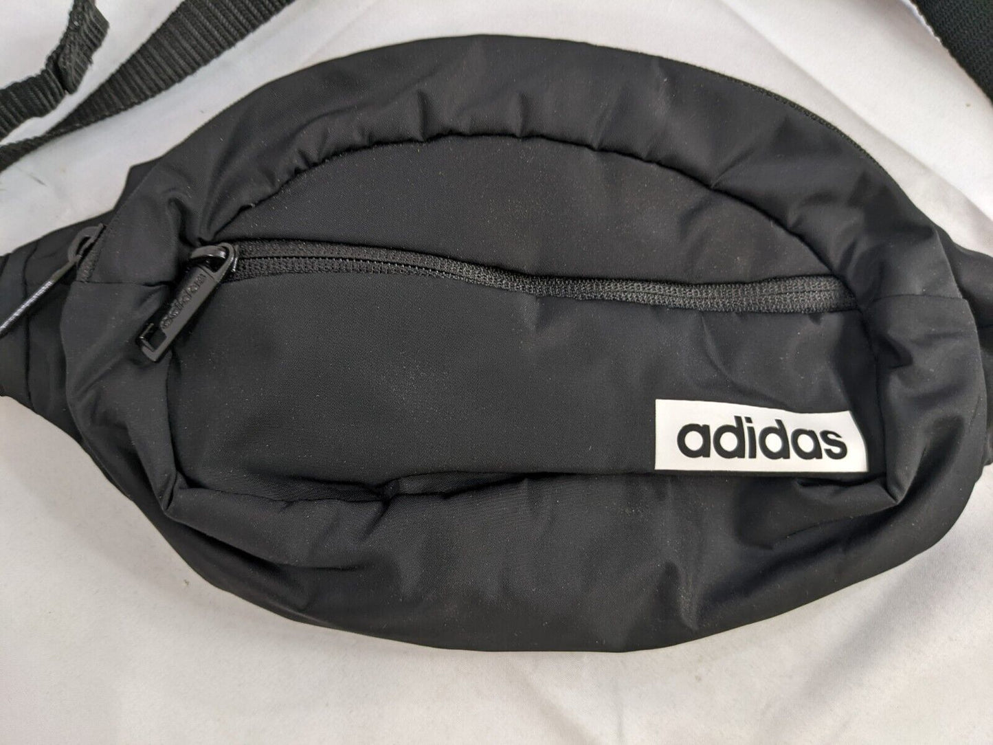 Adidas Fanny Pack Waist Belt Bag Crossbody Utility Pouch Black 100% Polyester