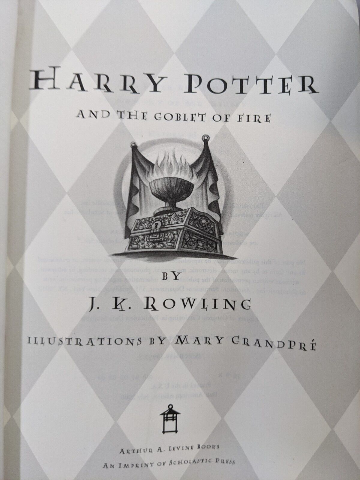 Harry Potter and the Goblet of Fire by J.K. Rowling 1st American Edition