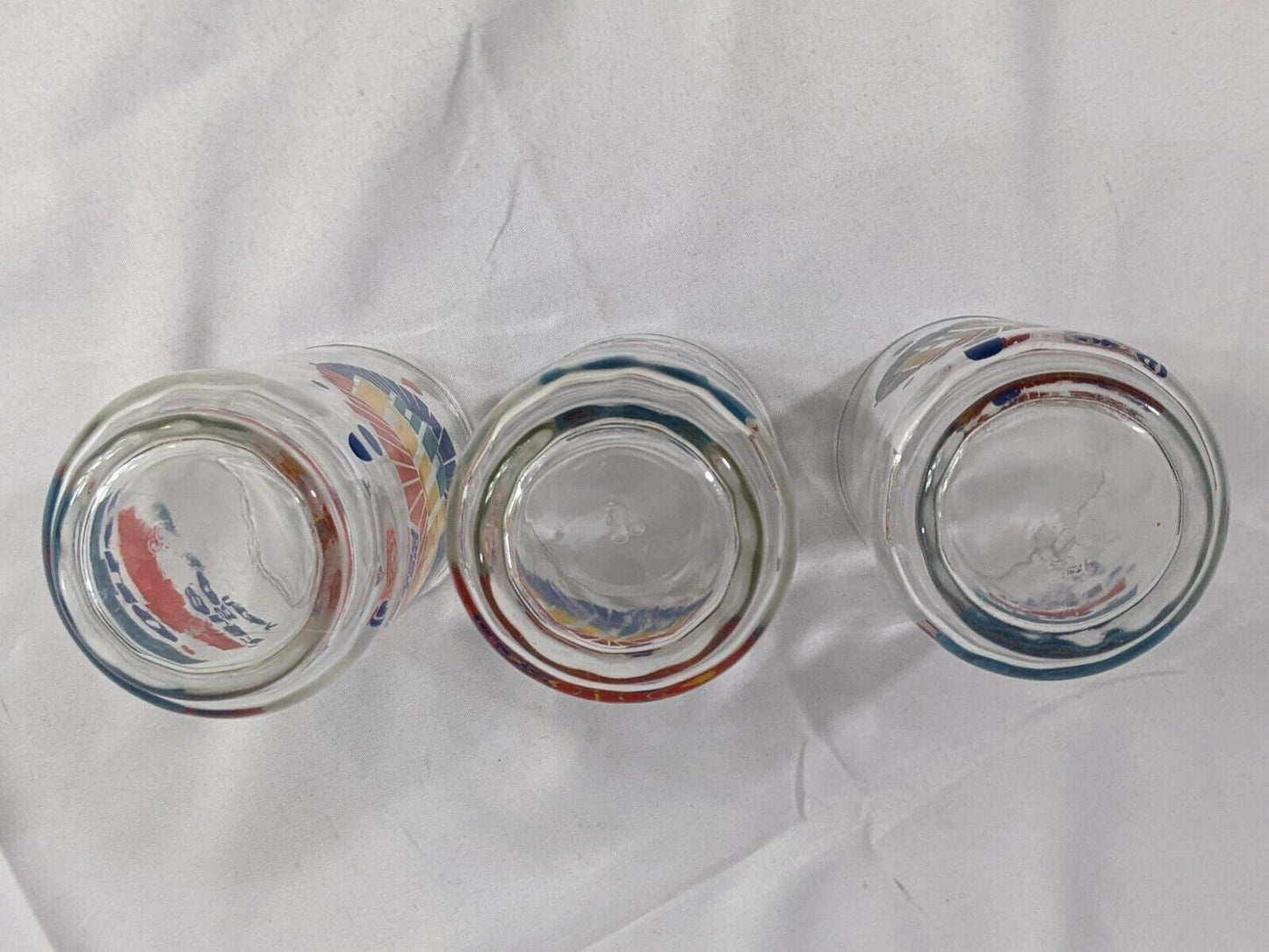 Lot of 3 Vintage Diet Pepsi Glass Clear Uh Huh! You Got The Right One Baby!