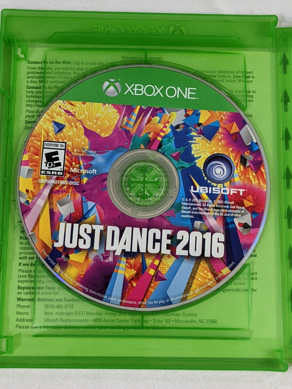 Microsoft Xbox One XBone Just Dance 2016 Video Game Disc by Ubisoft