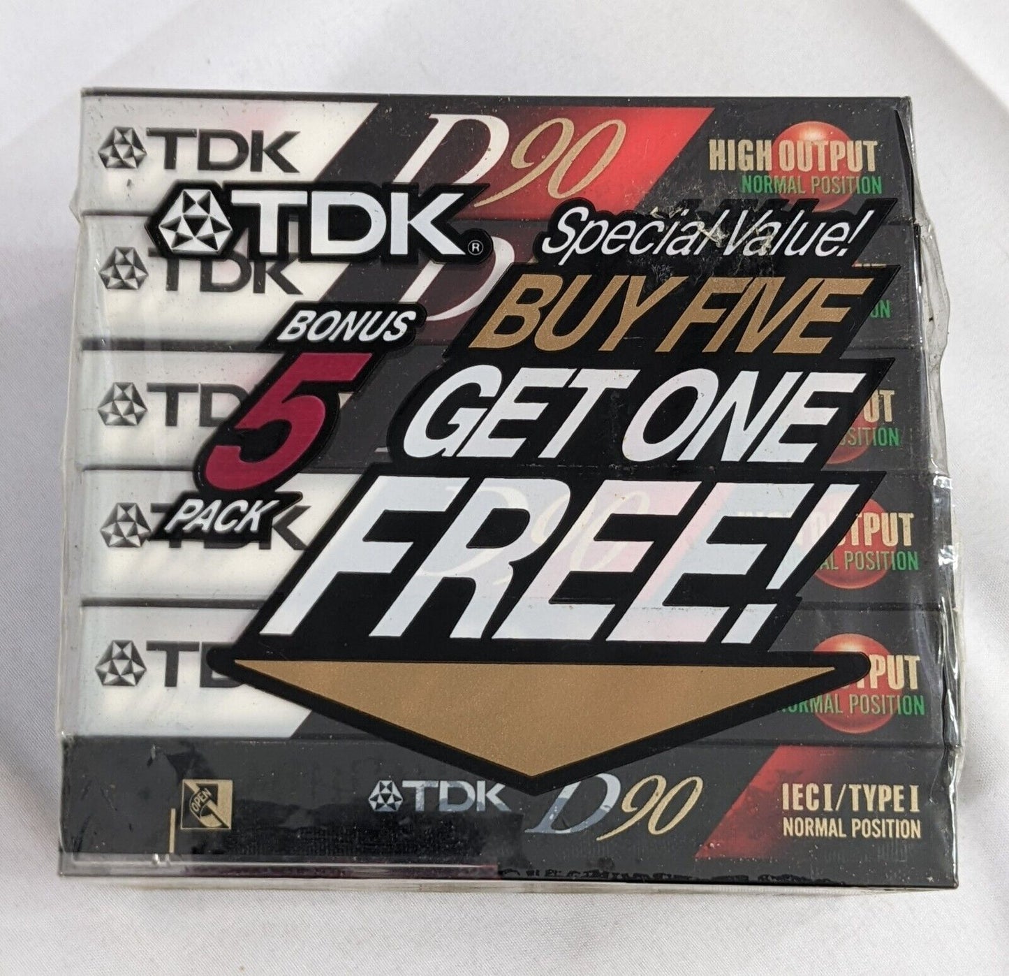 TDK D90 High Output Low Noise IECI/Type I Dynamic Cassette Tape Sealed