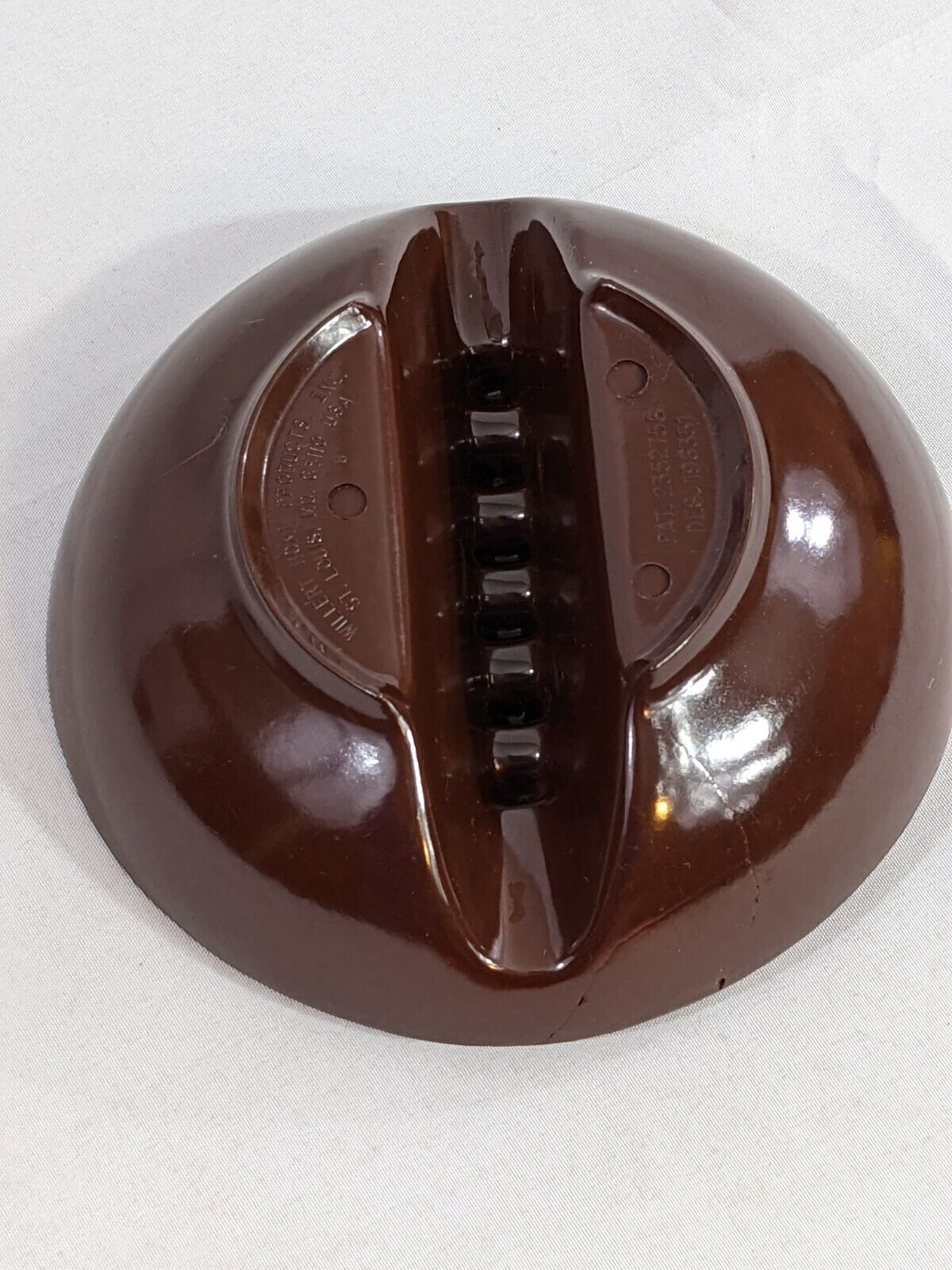 Vintage Willert Home Products Brown Melamine Ashtray Plastic Round