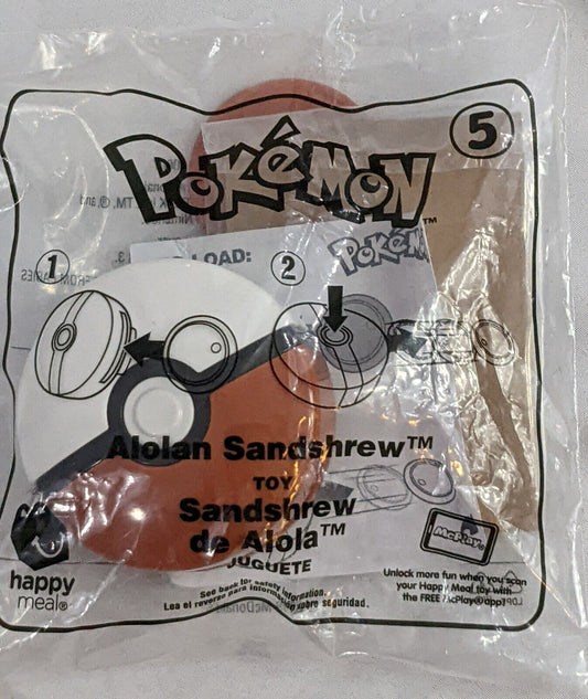 McDonalds Happy Meal Toys Pokemon Alolan Sandshrew Collectible Brand New Sealed!