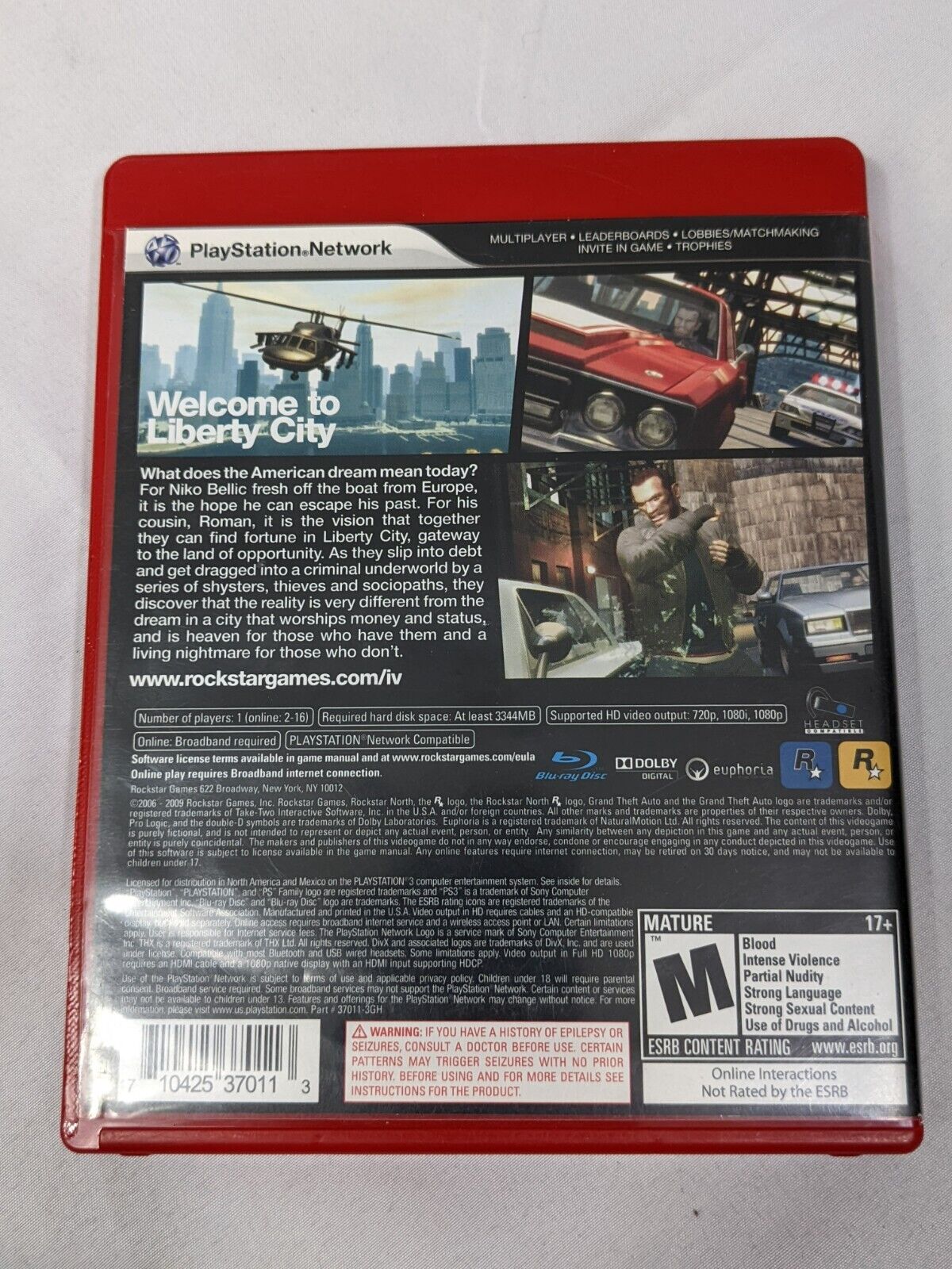 Playstation 3 Grand Theft Auto IV PS3 GTAIV Greatest Hits Game Disc w Guide Book