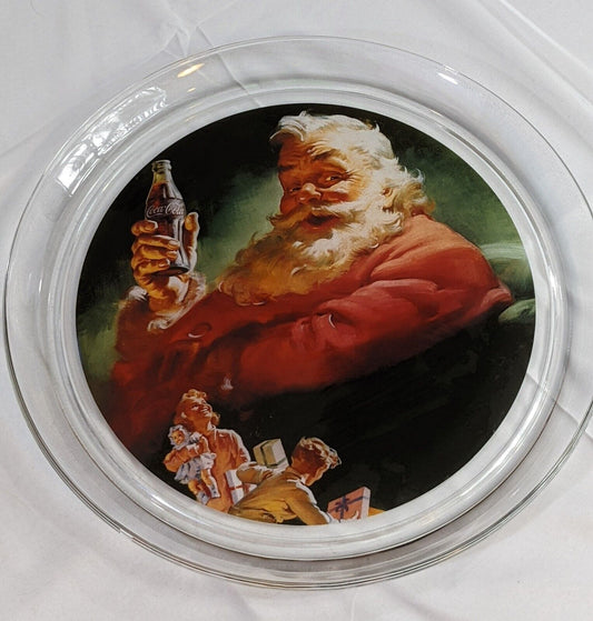 Coca-Cola Christmas Theme Santa Claus 12" Collectible Plate 1993