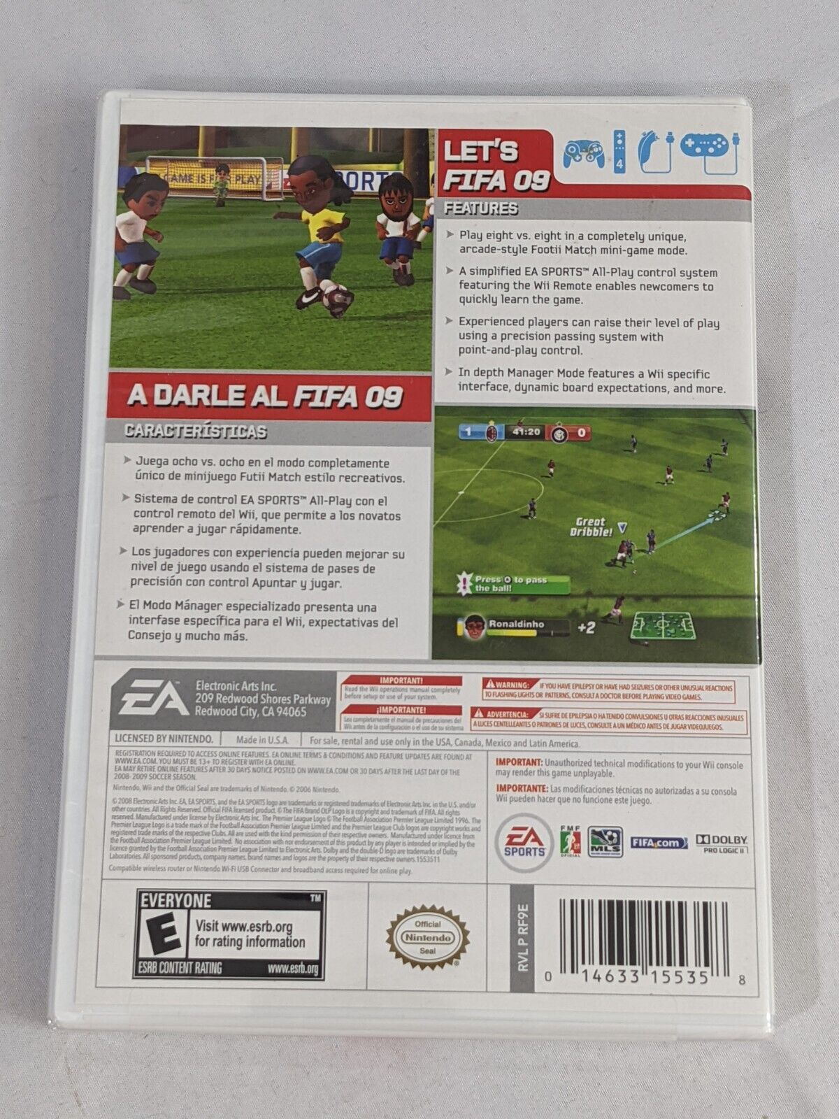 Nintendo Wii EA Sports Fifa Soccer 09 All-Play Video Game Disc CD Sealed