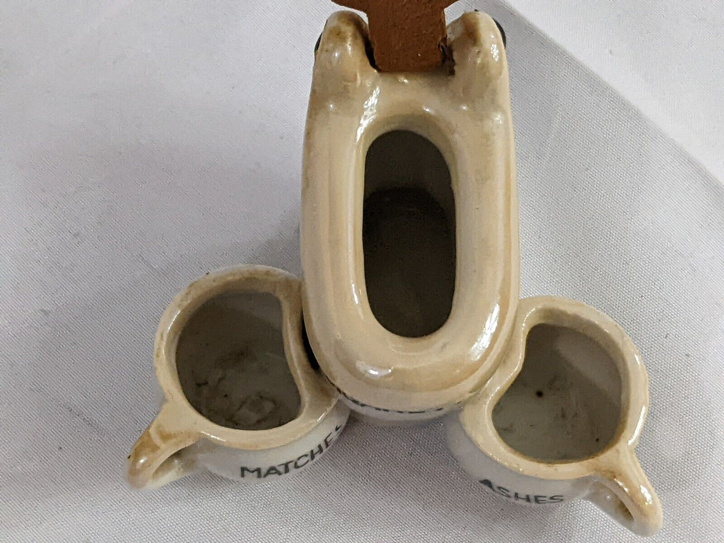 Ceramic Cigarette Ashtray Toilet Bowl Design with Matches and Ashes Bin