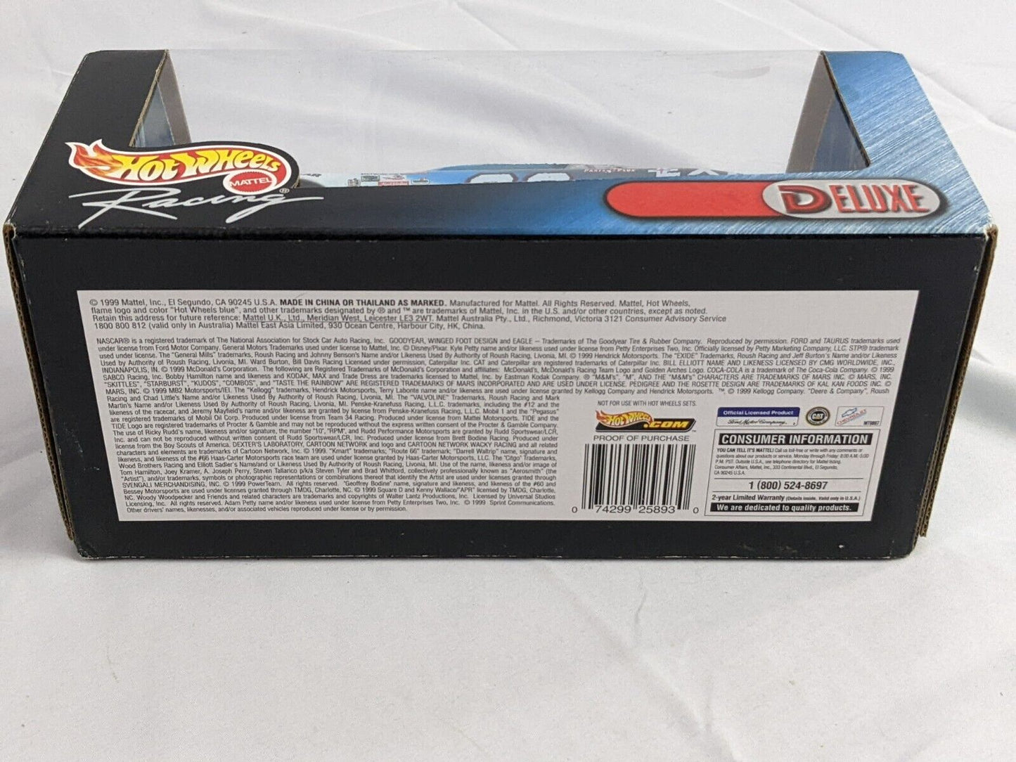 Hot Wheels Racing Deluxe Nascar 1:24 Scale Diecast #99 Exide Batteries 26487