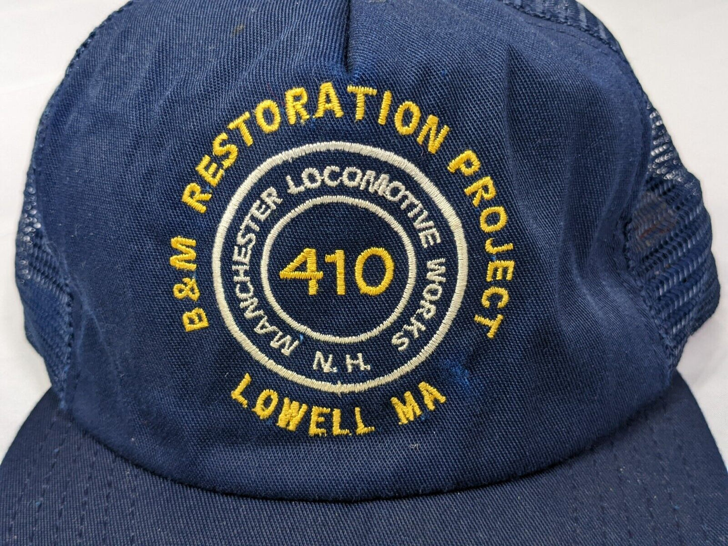 B&M Restoration Project Snapback Trucker Cap Dark Blue Manchester Locomotive