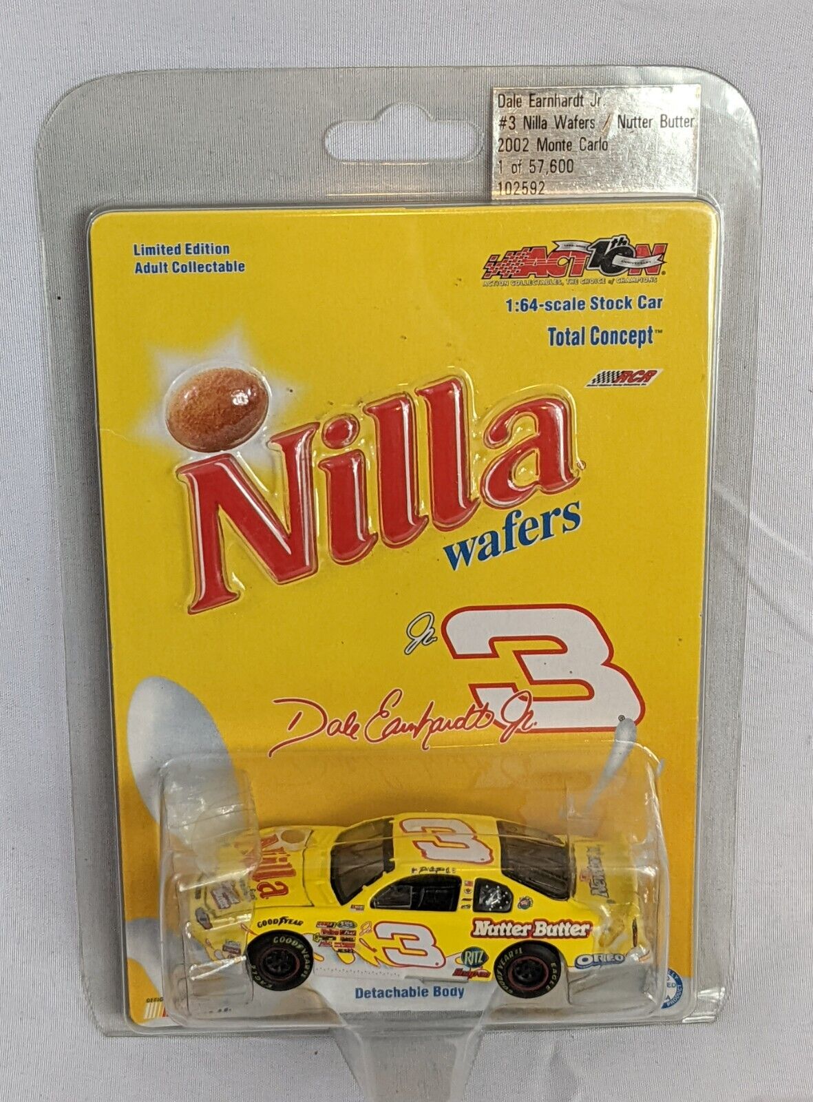 Dale Earnhardt Jr. #3 Nilla Wafers Nutter Butter 2002 Monte Carlo 1/64 Scale Car