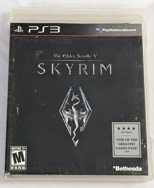 The Elder Scrolls V: Skyrim Sony Playstation 3 (PS3) Video Game Disc with Manual