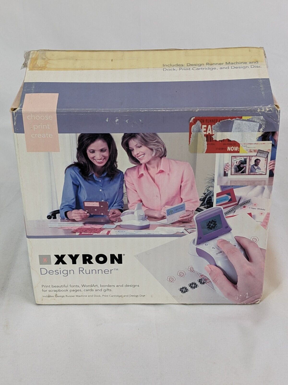 Xyron Design Runner w/ Manual Battery Starter Disc Print Cartridge  & Battery