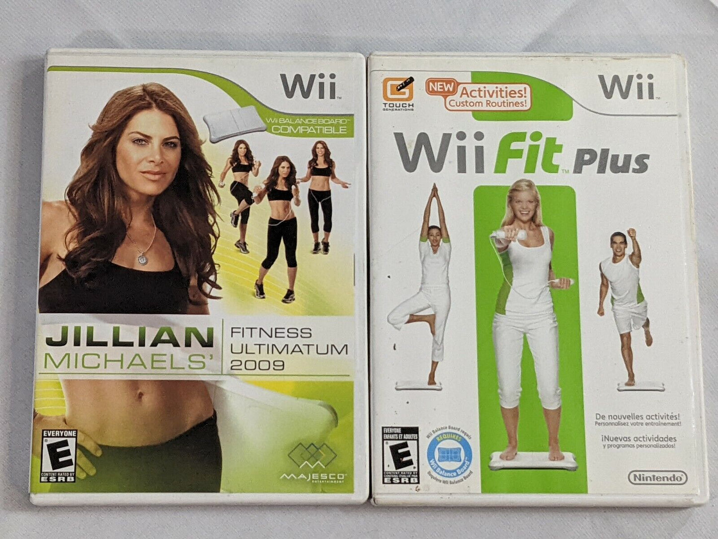 2 Lot Nintendo Wii Games Jillian Michaels Fitness Ultimatum 2009 & Wii Fit Plus