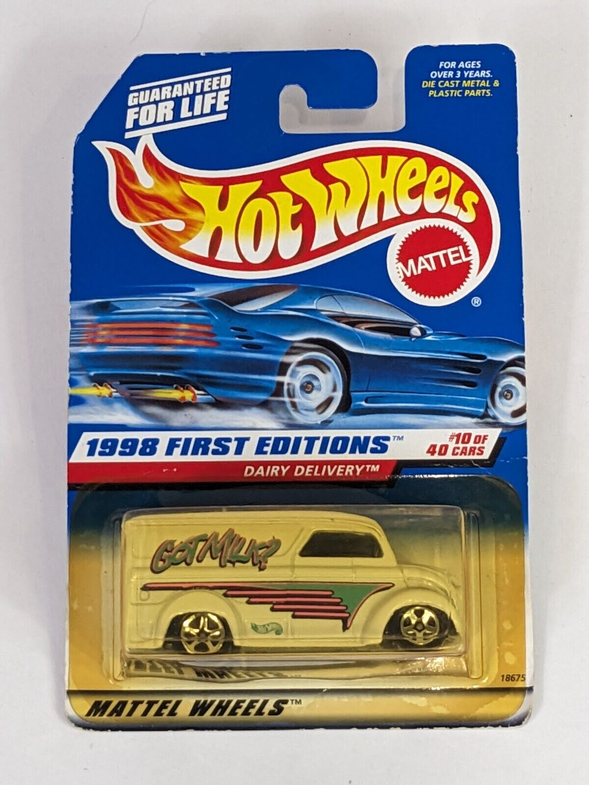 Hot Wheels 1998 First Editions Dairy Delivery Got Milk? 10 of 40 Collector #645