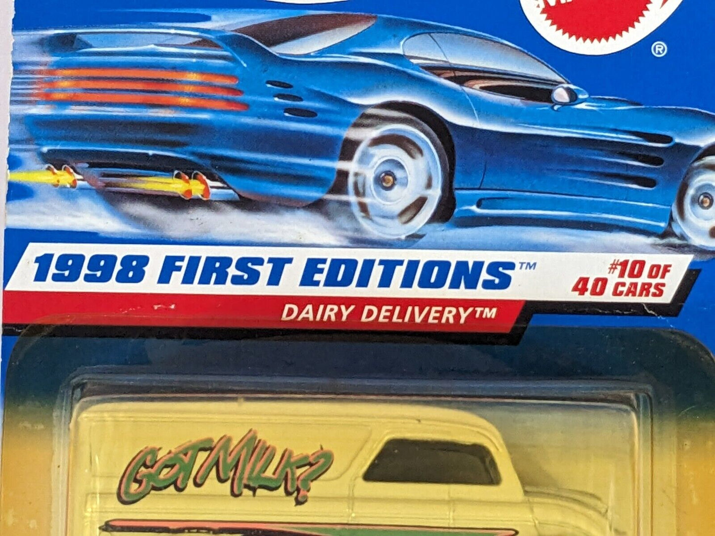 Hot Wheels 1998 First Editions Dairy Delivery Got Milk? 10 of 40 Collector #645