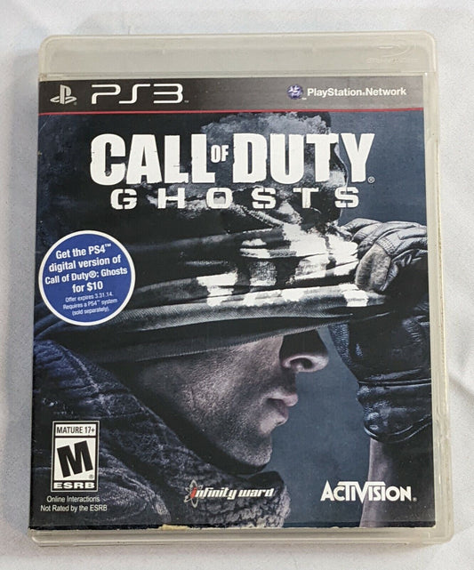 Call of Duty: Ghosts PS3 Sony PlayStation 3 (2013) Video Game Disc w/ Manual