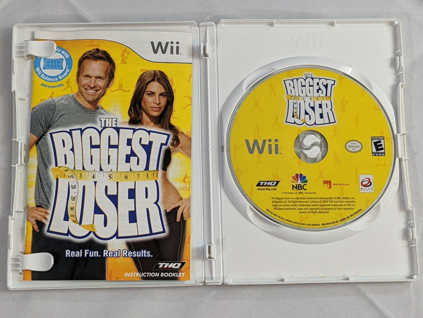 Lot of 2 Nintendo Wii Video Game Disc The Biggest Loser & Zumba Fitness w Manual