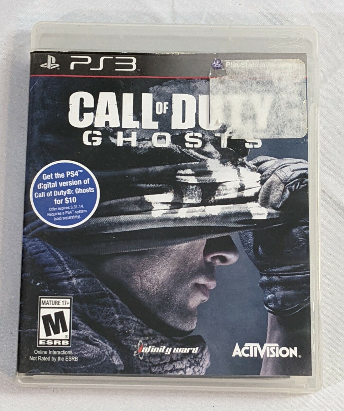 Call of Duty: Ghosts PS3 Sony PlayStation 3 (2013) Video Game Disc with Manual