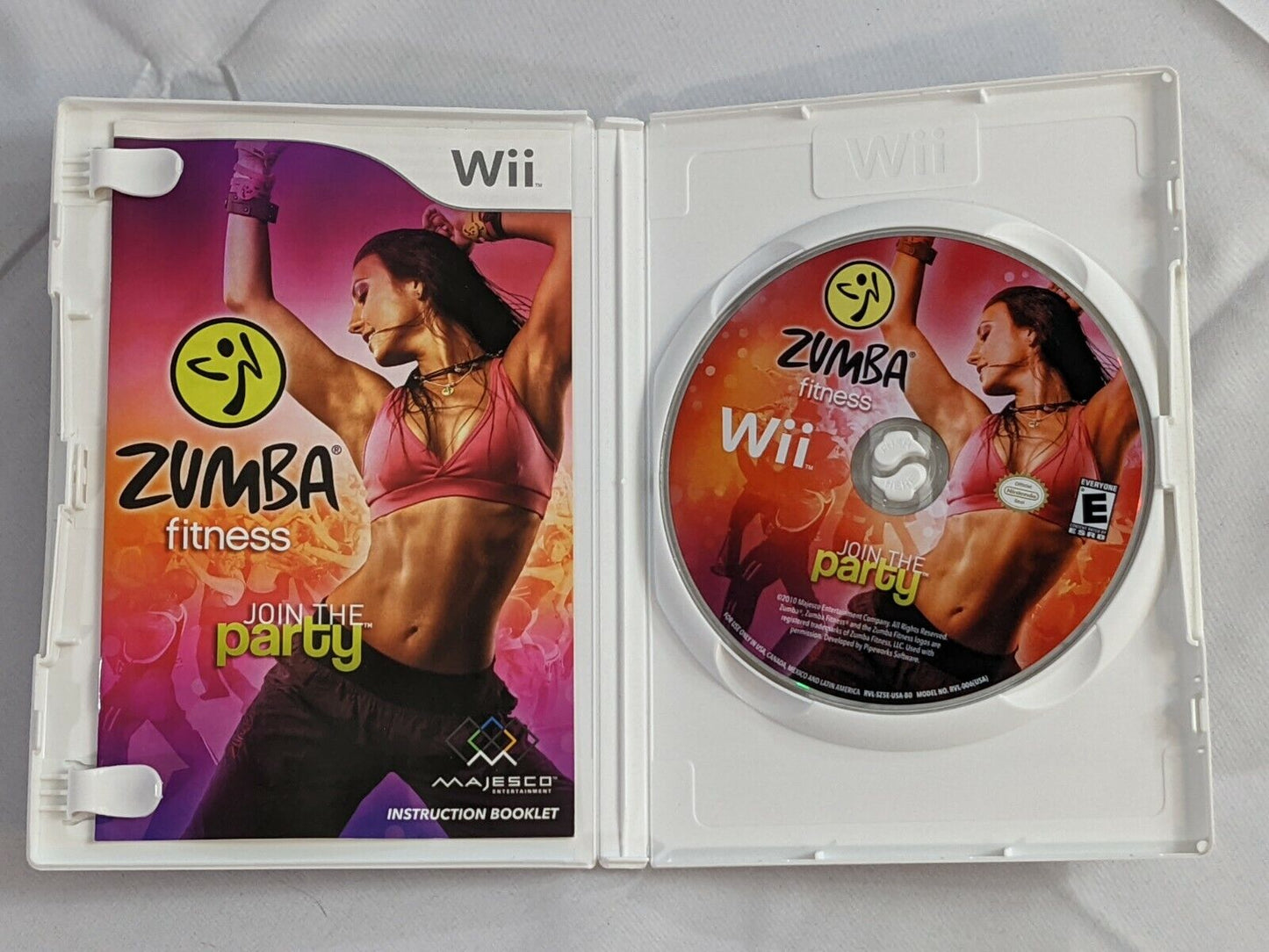 Lot of 2 Nintendo Wii Video Game Disc The Biggest Loser & Zumba Fitness w Manual