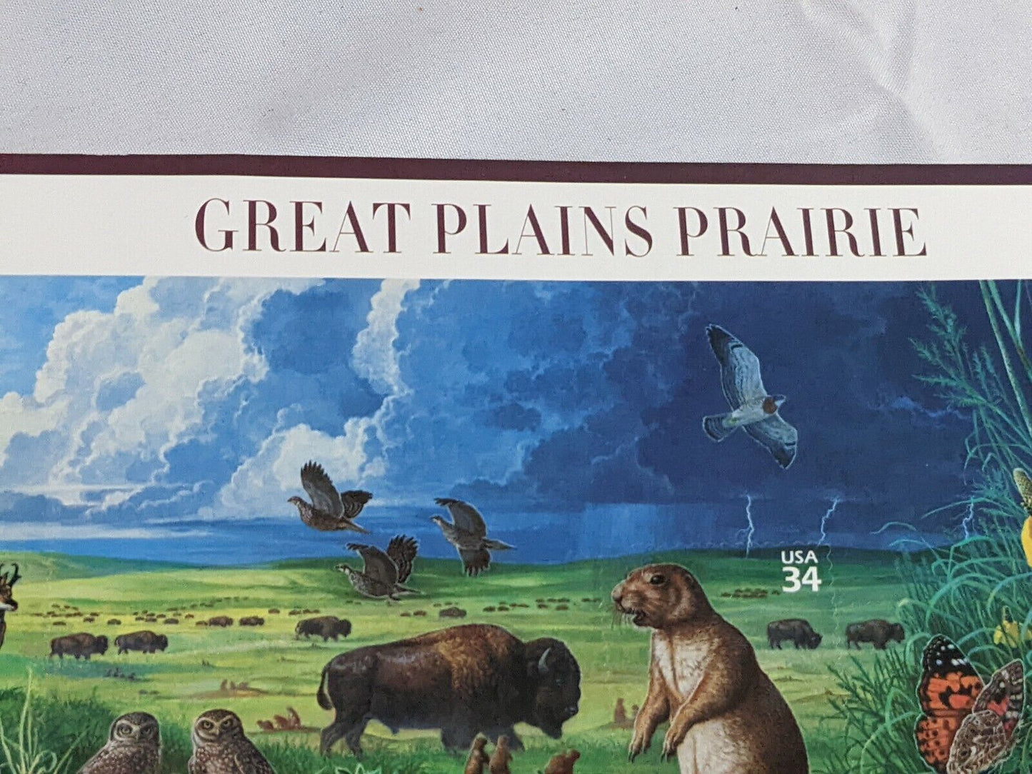 Great Plains Prairie Full Pane Postage Stamps Nature of America 34C USA