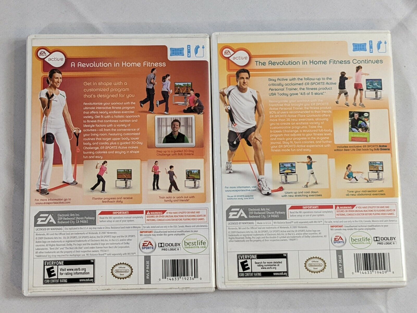 2 Lot Nintendo Wii Video Games EA Sports Active Personal Trainer & More Workouts