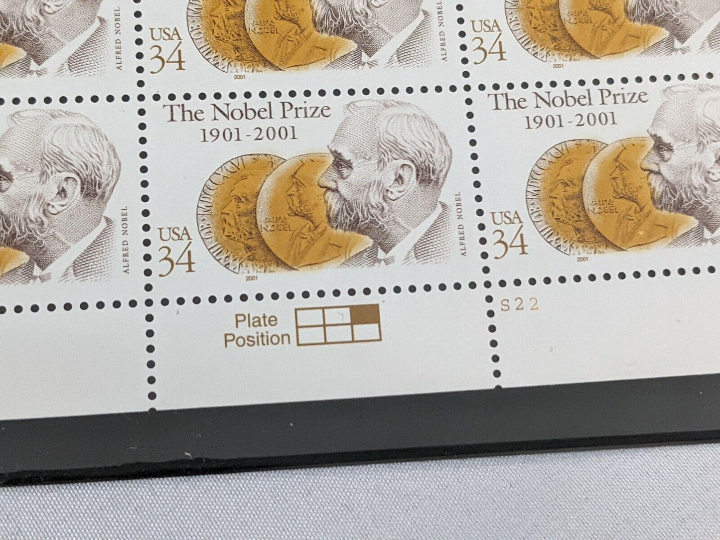 The Nobel Prize 1901-2001 Stamps Sheet of 20 34c USA