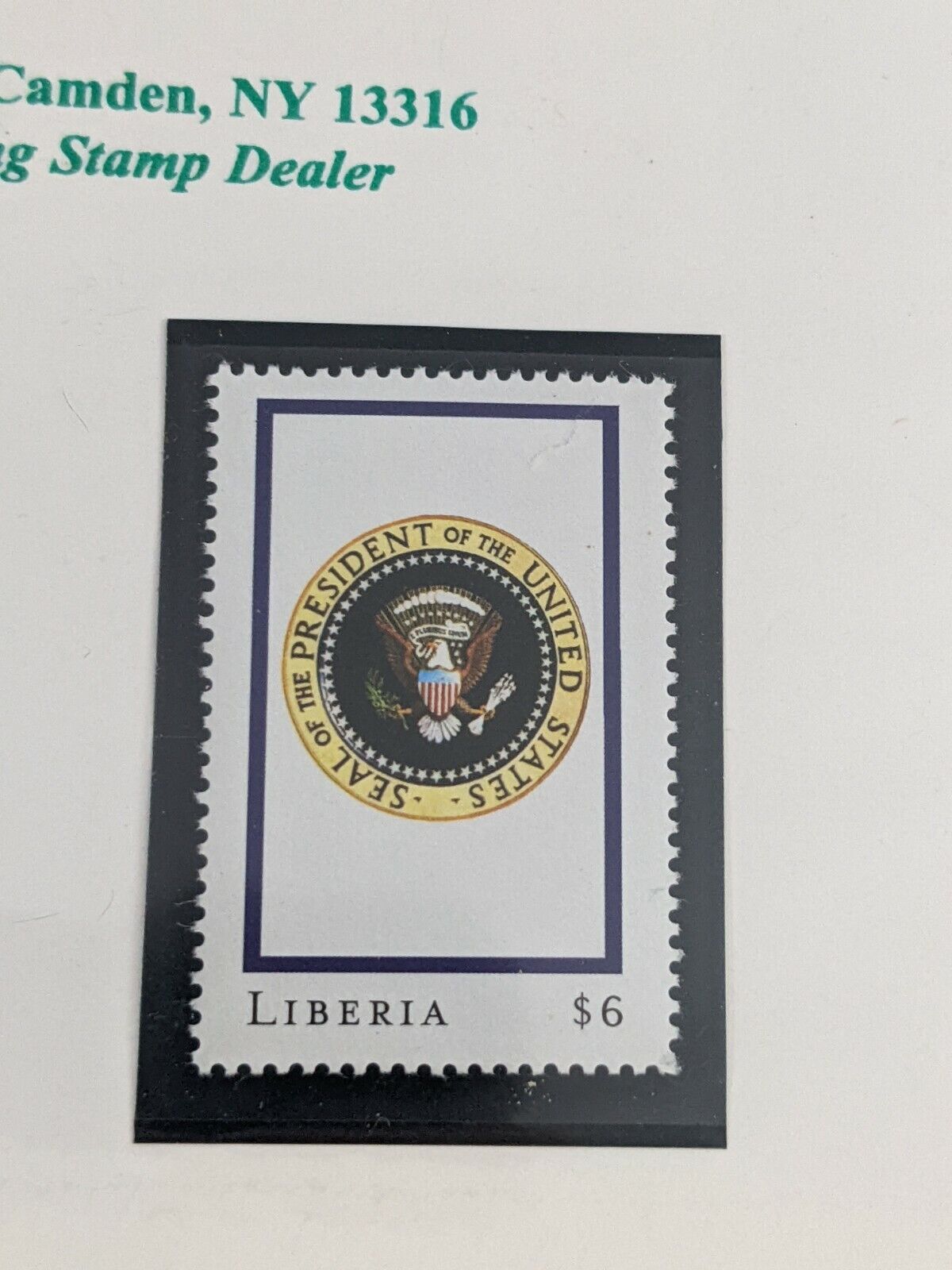 Seal of the President of the United States Stamps Liberia $6 by Mystic Stamp Co.