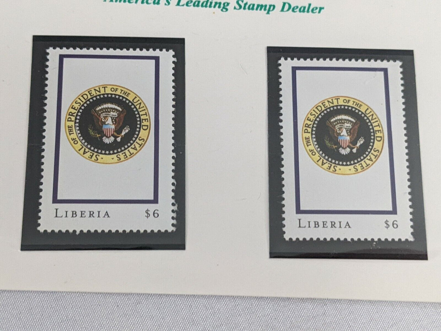 Seal of the President of the United States Stamps Liberia $6 by Mystic Stamp Co.