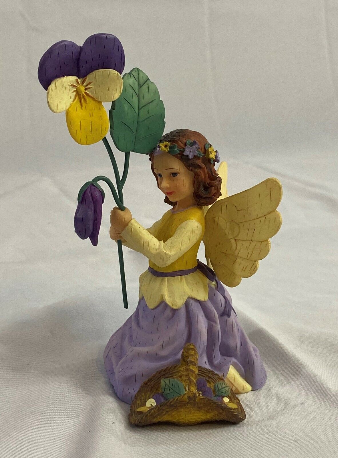 Demdaco Wildflower Angels Violas For Loving Thought Home Display Figurine