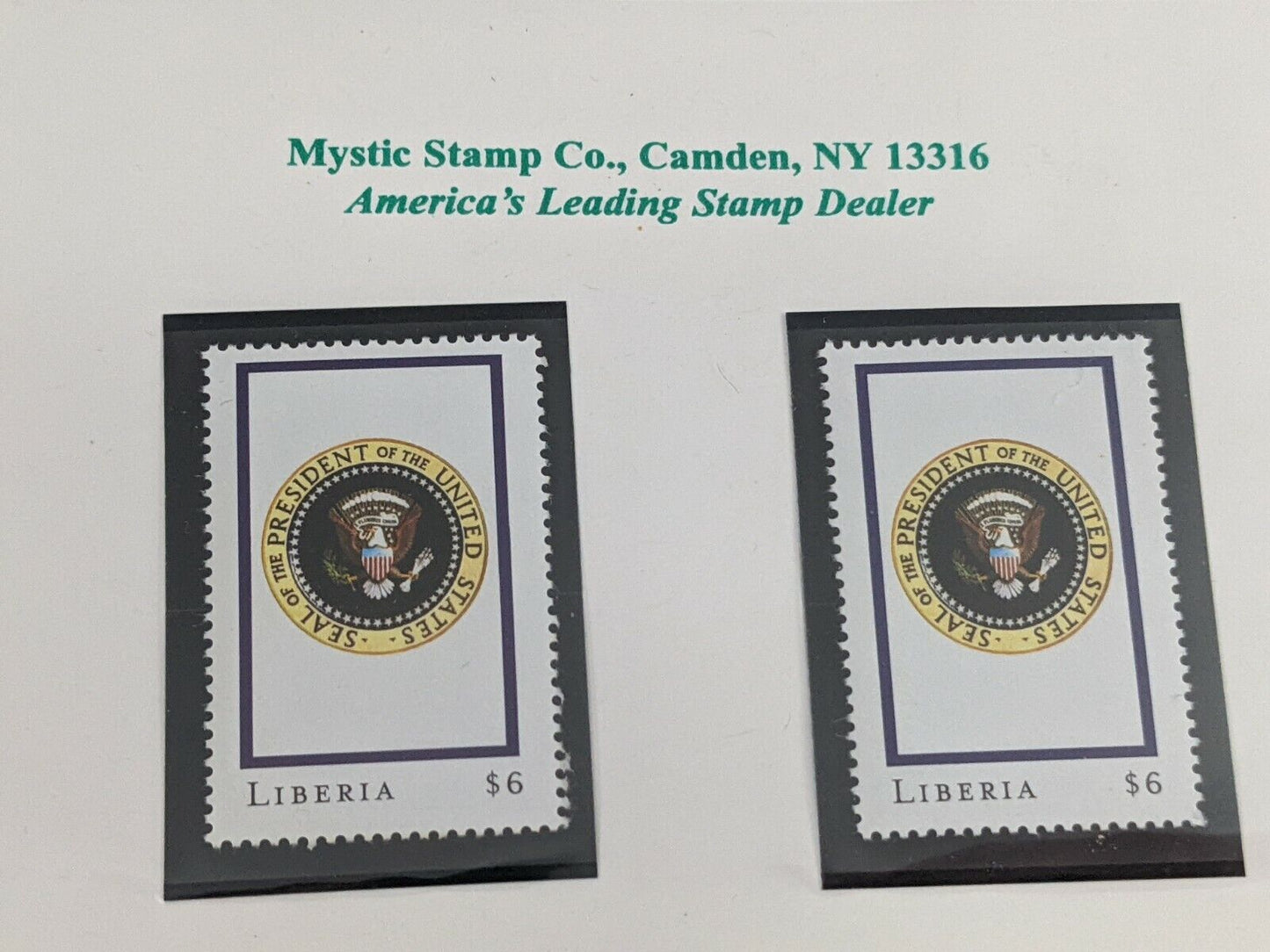 Seal of the President of the United States Stamps Liberia $6 by Mystic Stamp Co.