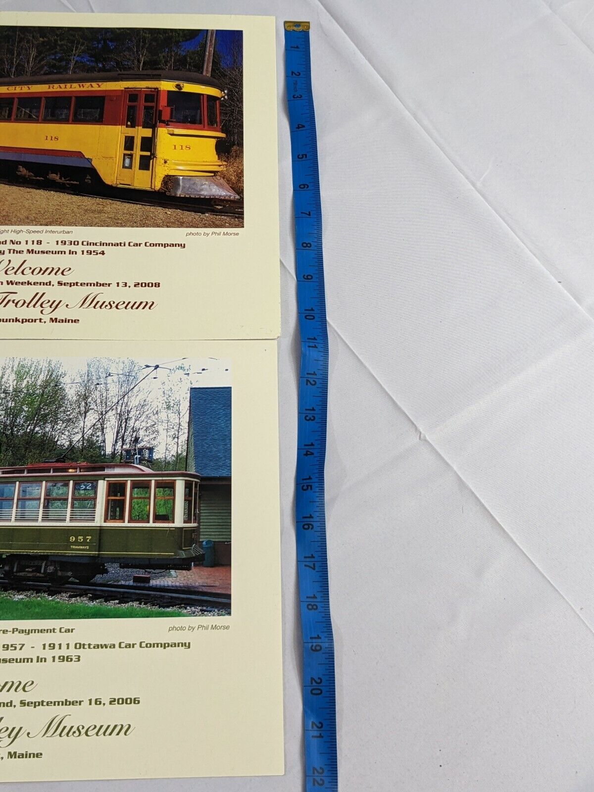 Lot of 2 Limited Edition Trolley Train Pictures Photo by Phil Morse