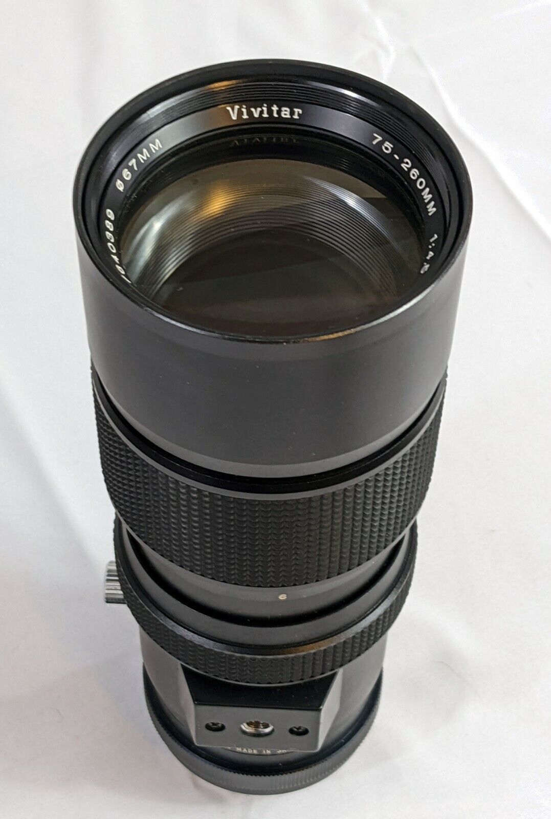 Vivitar 75-260mm 1:4.5 Auto Zoom 67mm No. 37640389 Camera Lens with Storage Case