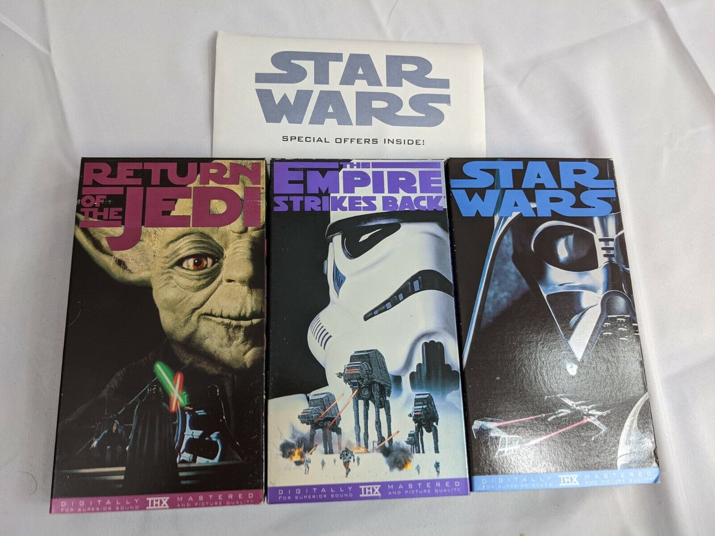 Star Wars Trilogy 3-Tape Set (VHS 1995) Digitally Remastered Lucas Film