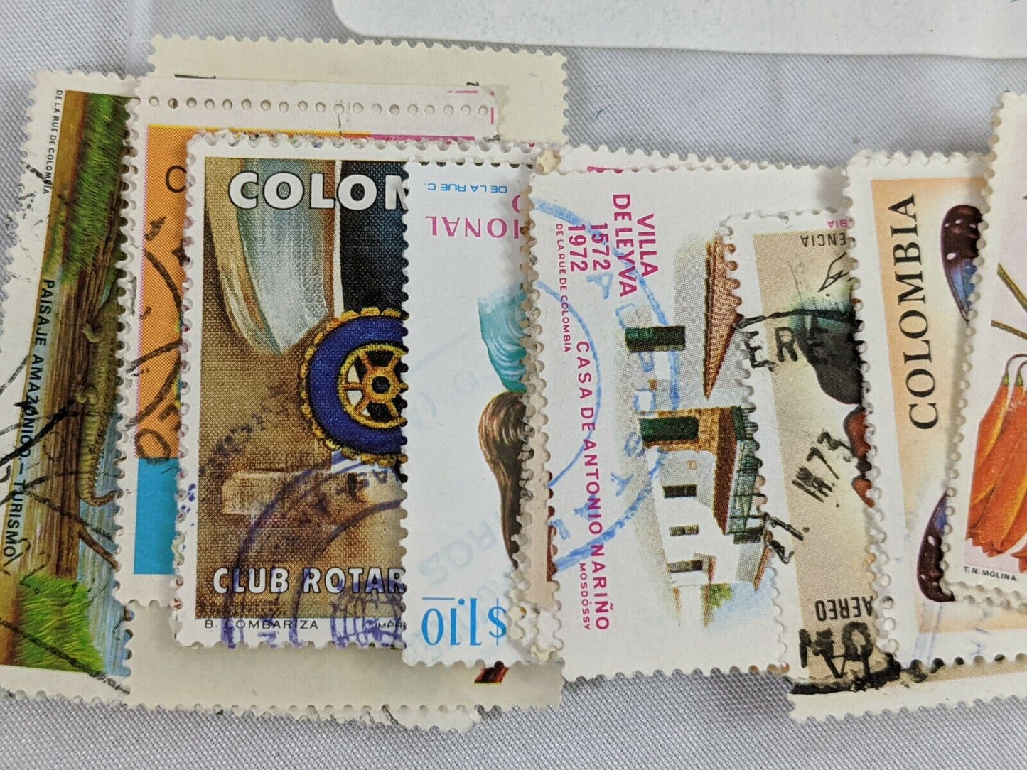 Huge Lot Vintage Postage Stamps from Columbia Collectibles