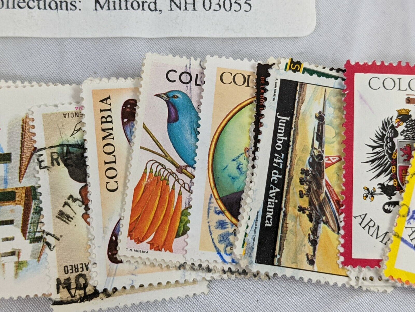 Huge Lot Vintage Postage Stamps from Columbia Collectibles