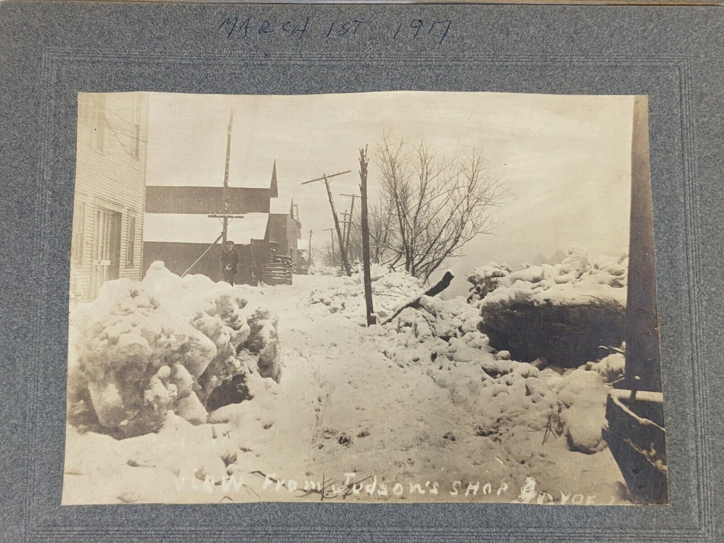 Lot of 4 Vintage March 1st 1917 Photograph Places Photos Framed