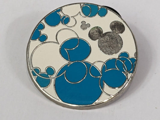 Disney Hidden Mickey Pin Trading 2010 2 of 5 Mickey Mouse Icon Blue White Silver