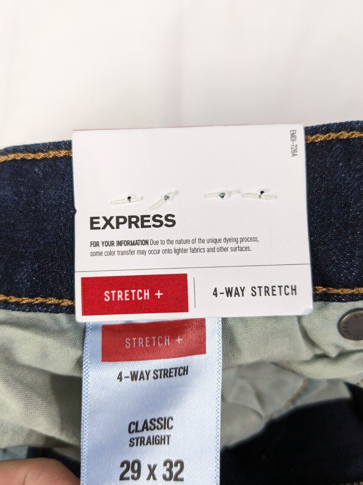 Express Classic Straight 4-Way Stretch Women's Denim Jeans Blue Size W29 L32