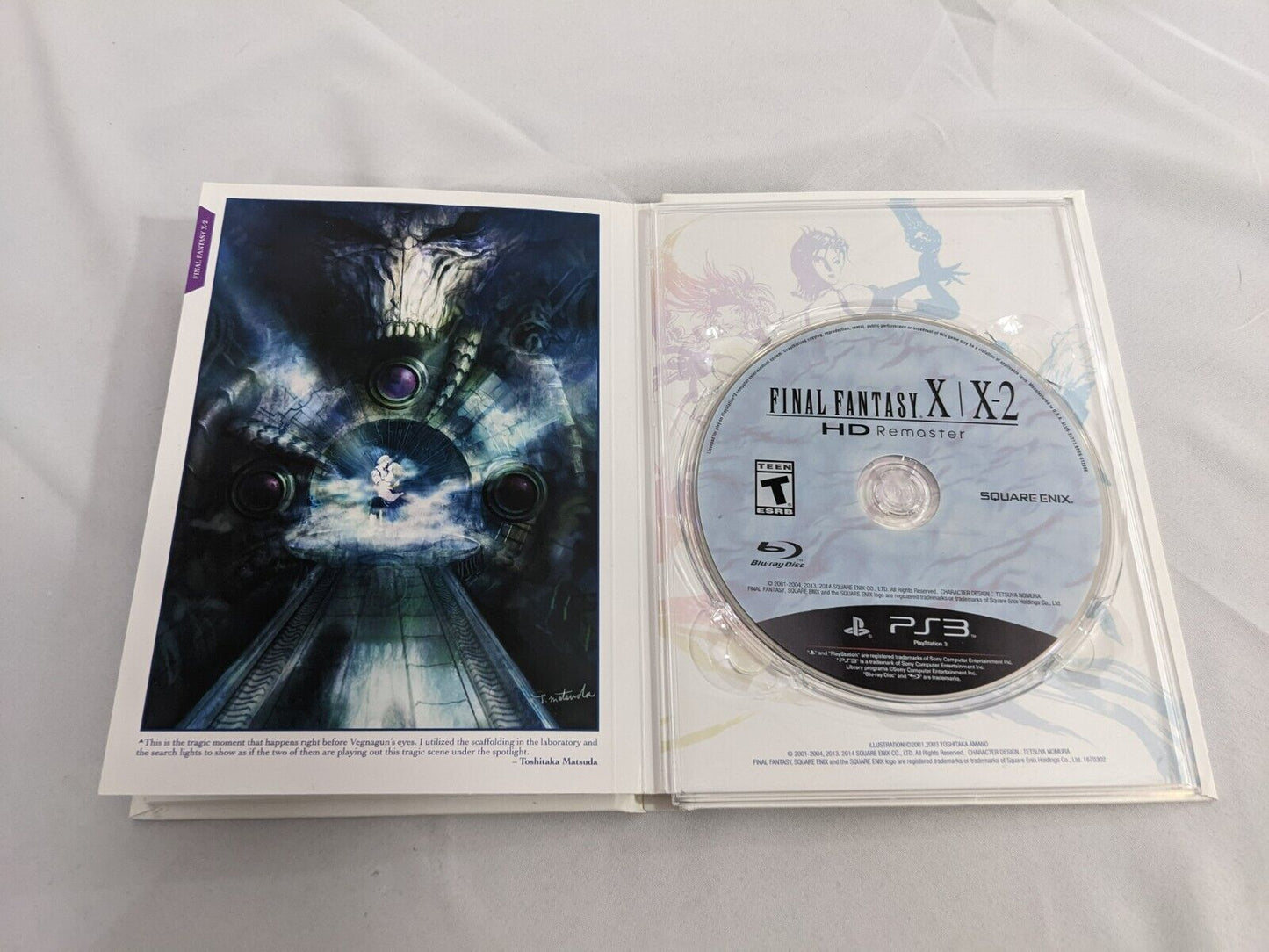 PS3 Final Fantasy X-X2 HD Remaster Limited Edition Video Game Disc + Artbook