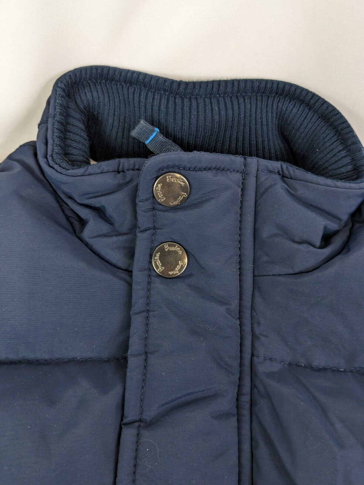 Boden England Men's Full-Zip Duck Down/Feather Filling Puffer Vest Blue Size S