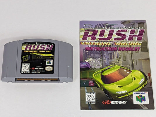 Nintendo 64 San Francisco Rush Extreme Racing Game Pak & Instruction Booklet