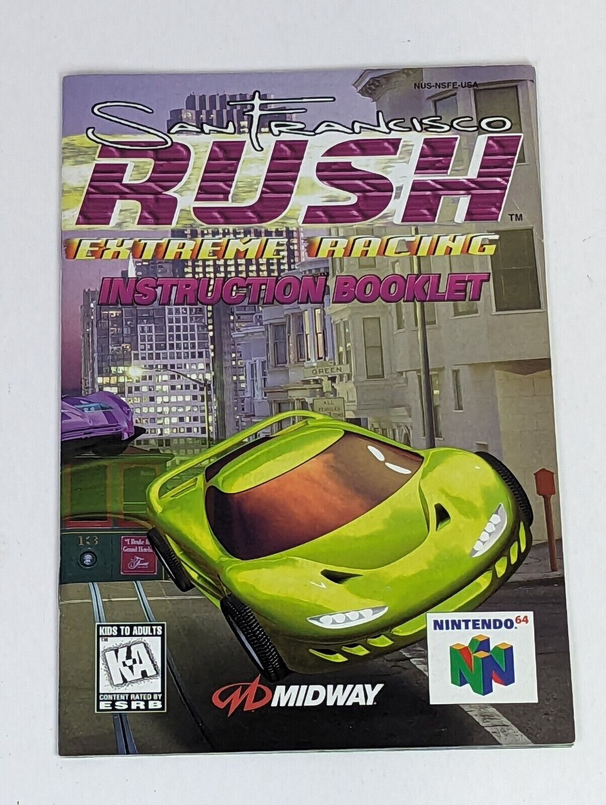 Nintendo 64 San Francisco Rush Extreme Racing Game Pak & Instruction Booklet