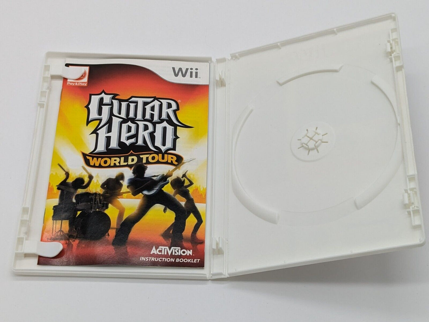 Nintendo Wii Guitar Hero World Tour Video Game Case & Instruction Booklet ONLY!