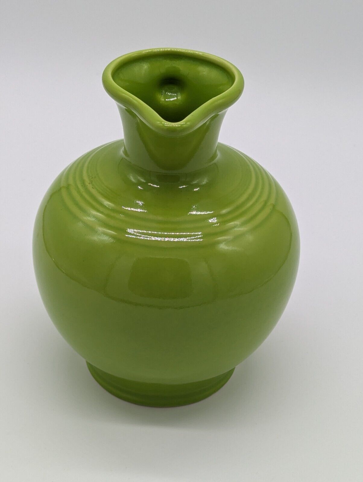 Vintage Fiestaware Fiesta HLC USA 10" Carafe Green Ceramic Open  Water Pitcher