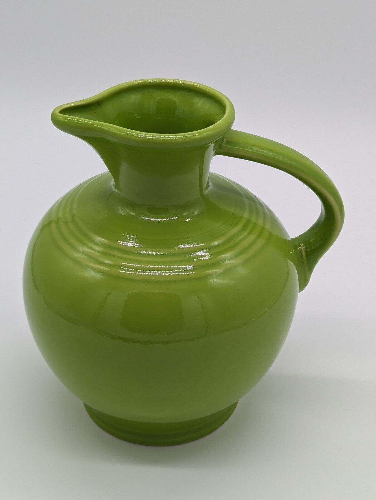 Vintage Fiestaware Fiesta HLC USA 10" Carafe Green Ceramic Open  Water Pitcher