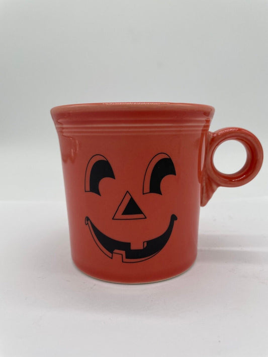 Fiestaware Halloween Jack O’ Lantern Persimmon Ring Handle Collectible Mug