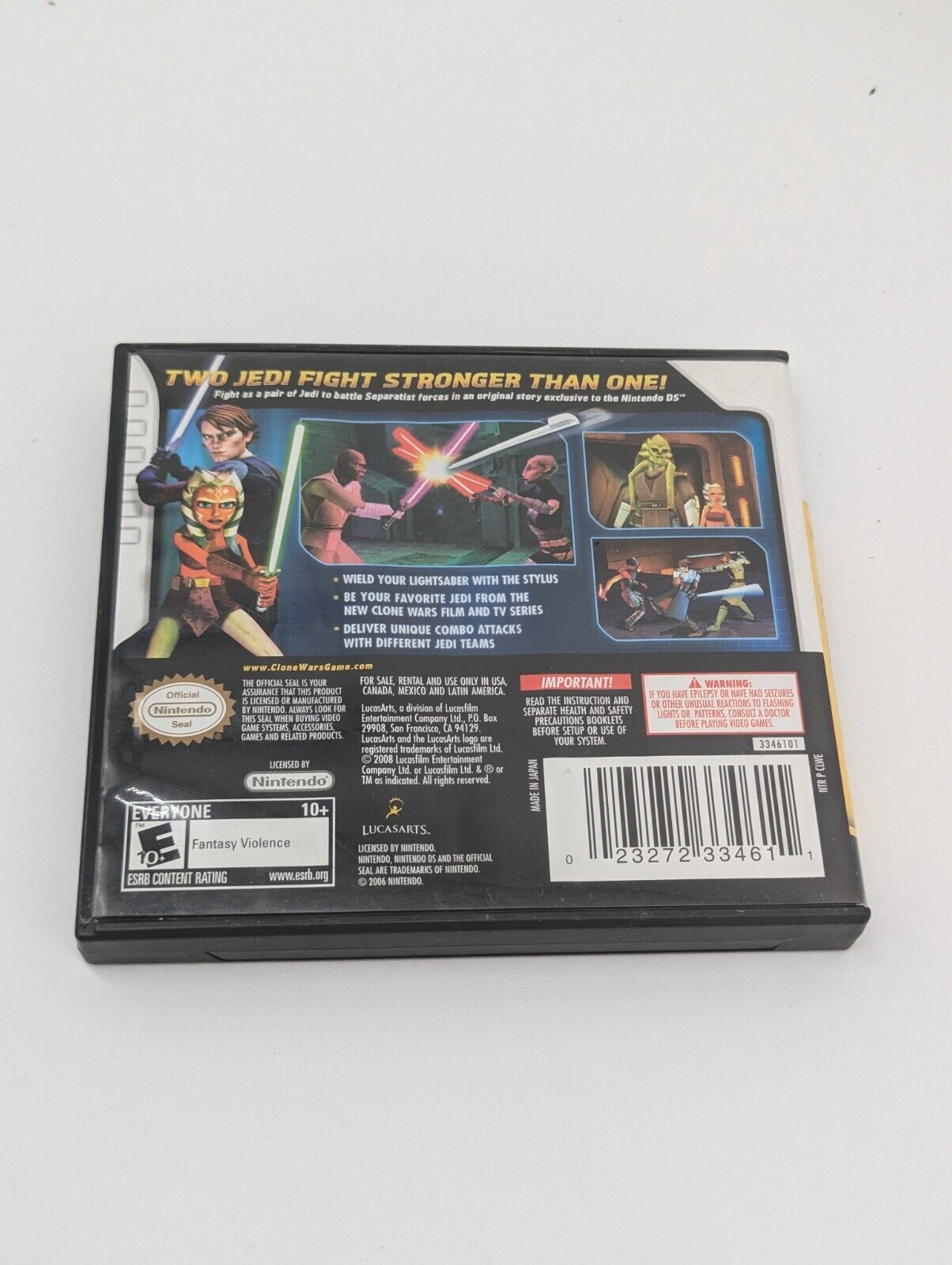 Nintendo DS Star Wars The Clone Wars Jedi Alliance Video Game Case w/ Booklet