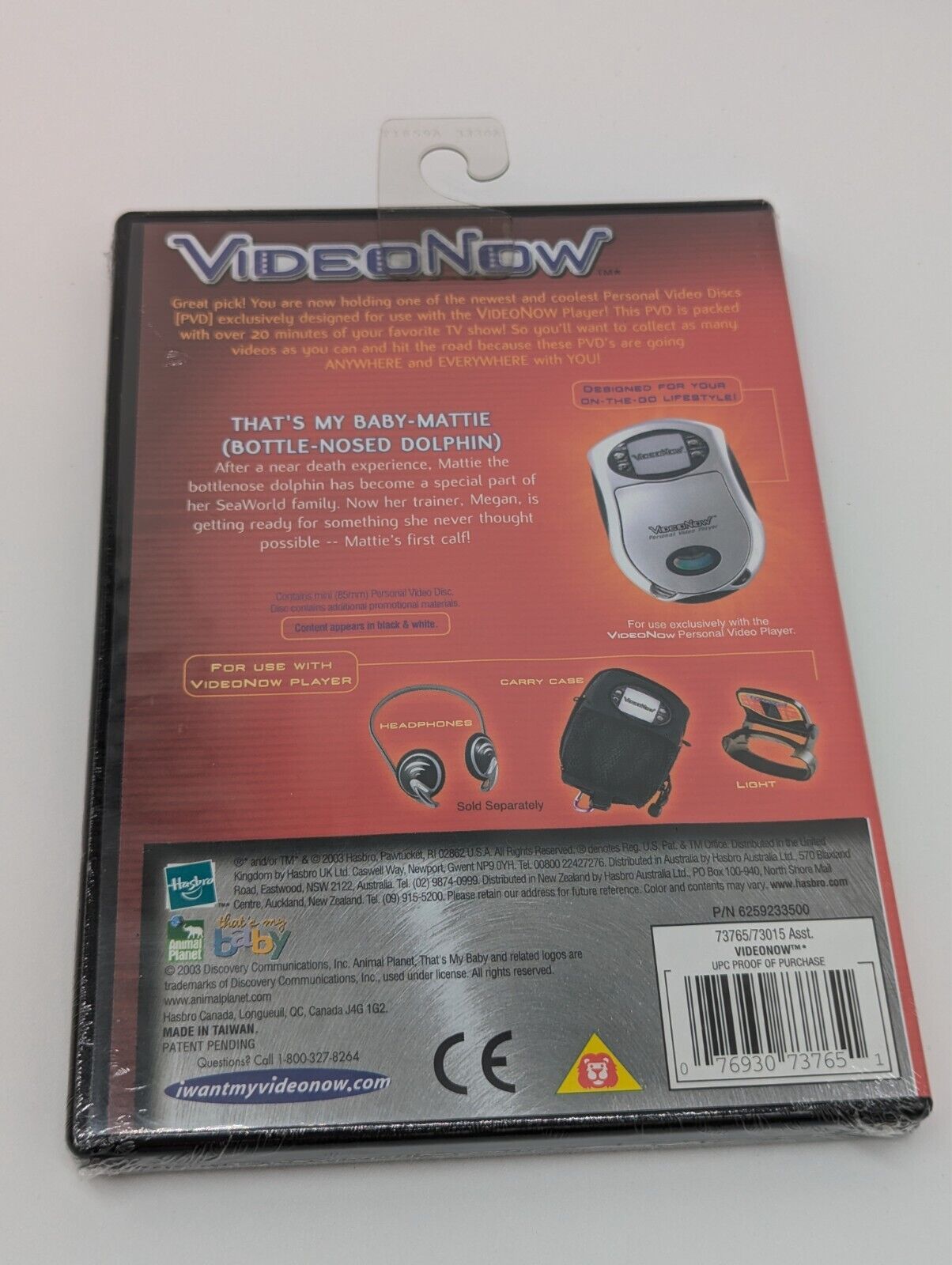 Video Now Personal Video Player 3-Disc Pack and Storage Carry Case Only