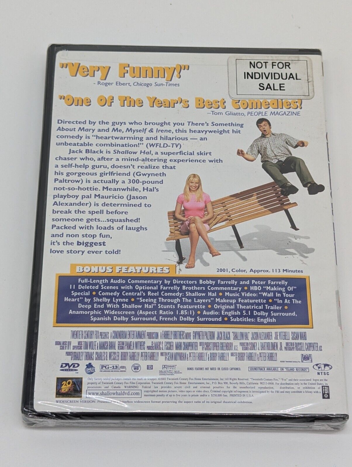 Shallow Hal DVD Movie Video Jack Black Gwyneth Paltrow